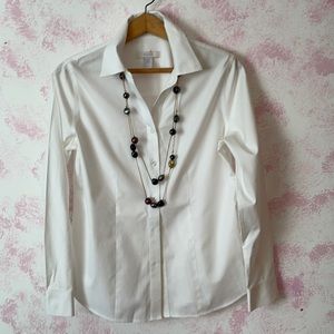 Chico’s long sleeve blouse - white